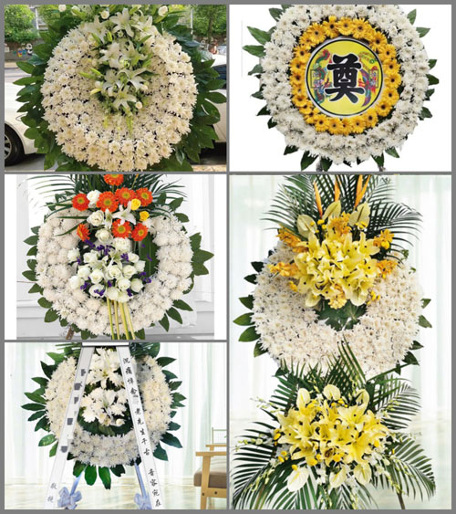 四川成都彭州市升平镇莲泉村花圈速递